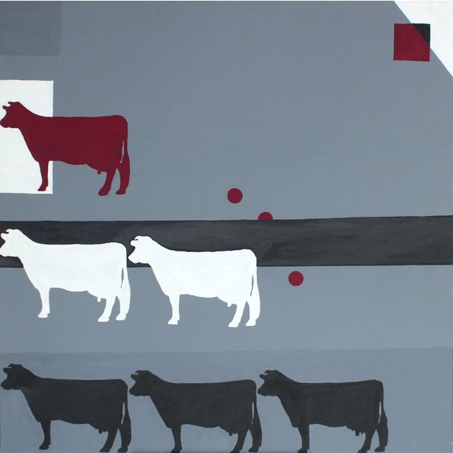 Textile Magdalena Zoldowicz Penke, Herd, 2017, Acrylic on Canvas For Sale - Image 7 of 7
