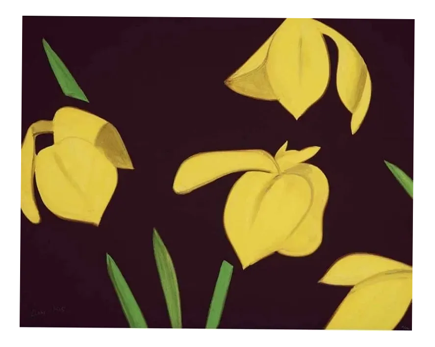Alex Katz, Yellow Flags on Brown, 2023, Handsigned and Limited