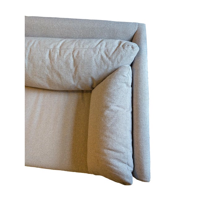 2020s West Elm Shelter Sofa 84" Silver Performance Chenille For Sale - Image 5 of 5