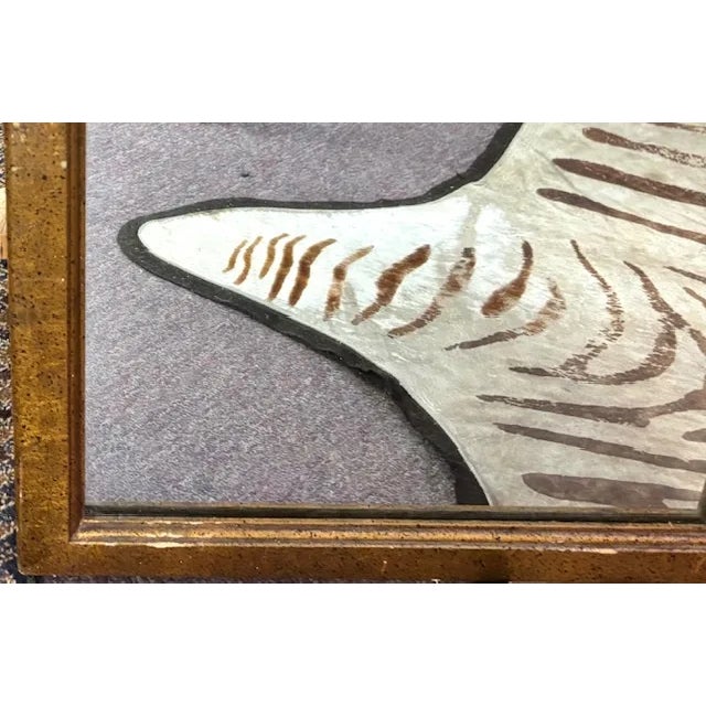 Mid 20th Century Mid Century Gilt Wood Mirror, Signed For Sale - Image 5 of 7