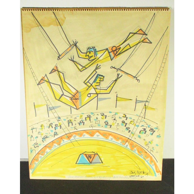 Daring Young Men on the Flying Trapeze Drawing Watercolor Chairish