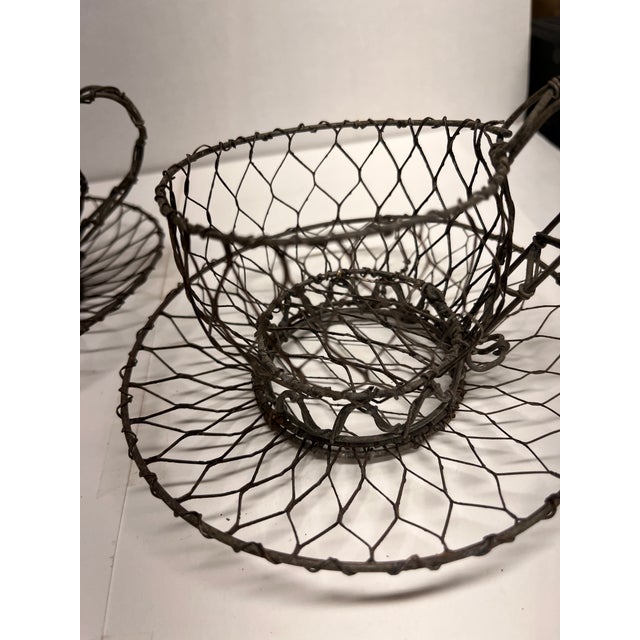 Vintage Wire Folk Art Tea Cups Set/2 For Sale In New York - Image 6 of 6
