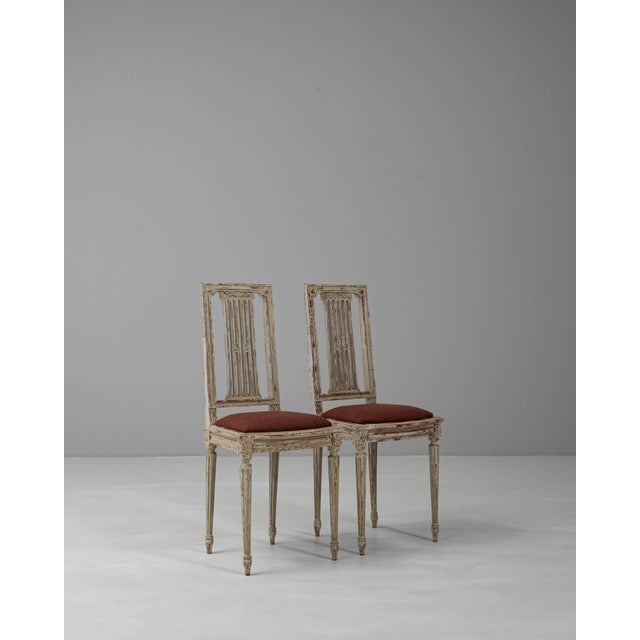 Brown 1900s French Louis XVI Style Patinated Chairs - A Pair For Sale - Image 8 of 18