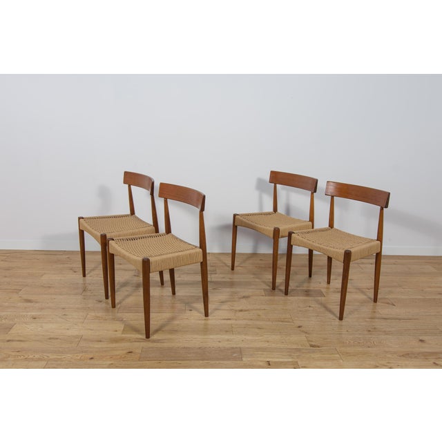 1960s Mid-Century Modern Dining Chairs by Arne Hovmand-Olsen for Mogens Kold, 1960s, Set of 4 For Sale - Image 5 of 18