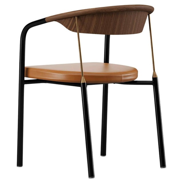 Chairman Chair in Walnut with Upholstery in Cognac by Henrik Tengler for One Collection For Sale - Image 16 of 16