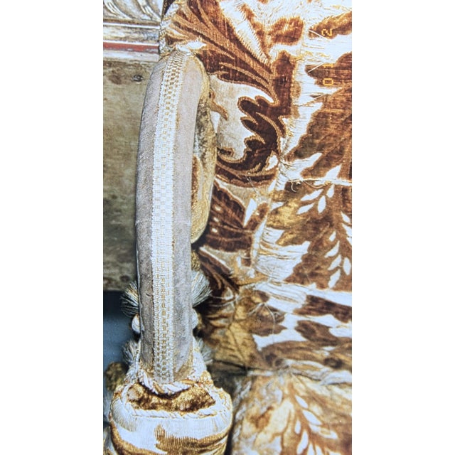 Textile Early 19th Century Cut Velvet Victorian Love Seat For Sale - Image 7 of 8