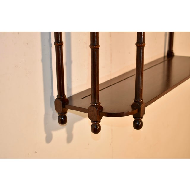 1950s Circa 1950's English Mahogany Hanging Wall Shelf For Sale - Image 5 of 8
