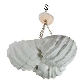 Three Shells Plaster Chandelier For Sale