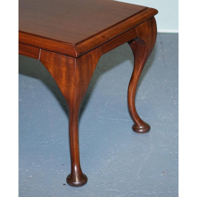 Vintage Harwood Queen Anne Low Table For Sale - Image 10 of 12