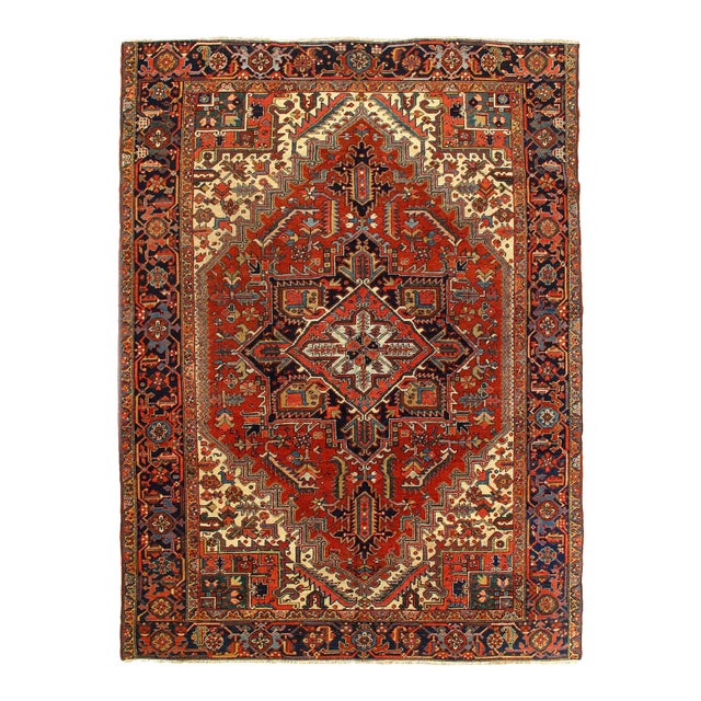 Pasargad DC Rust Antique Heriz Rug For Sale