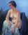 Seated Nude, Jalal Gharbi Oil on Canvas Painting For Sale - Image 4 of 4