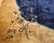 Antique Art Deco Chinese Oversized Rug, Handwoven Wool, Cranes & Butterflies Design, Navy & Tan, 14' X 19' For Sale - Image 11 of 17