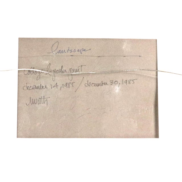 Robert J. Wirth Collage Painting, Titled "Landscape" For Sale - Image 4 of 5