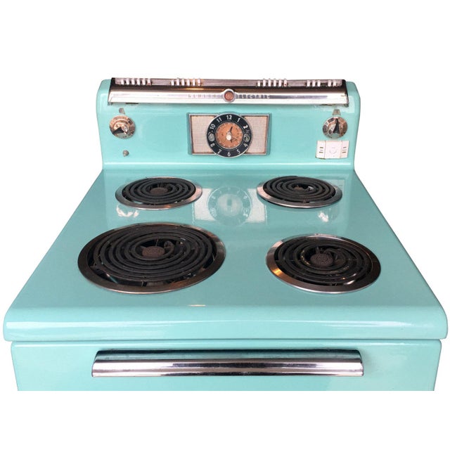 1950s Vintage General Electric Turquoise Stove Chairish