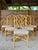 Set of Six Vintage Boho Rattan Dining Chairs With Chippendale Style Lattice Backs For Sale - Image 12 of 12
