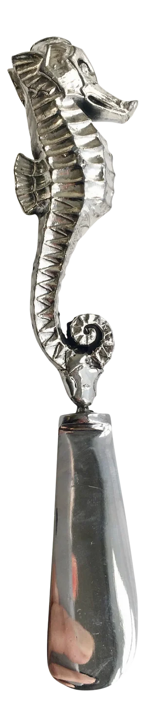 Silver Plate Seahorse Condiment Knife