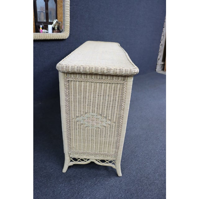 Wood Lexington-Henry Link Wicker Collection Dresser/Mirror Set For Sale - Image 7 of 10