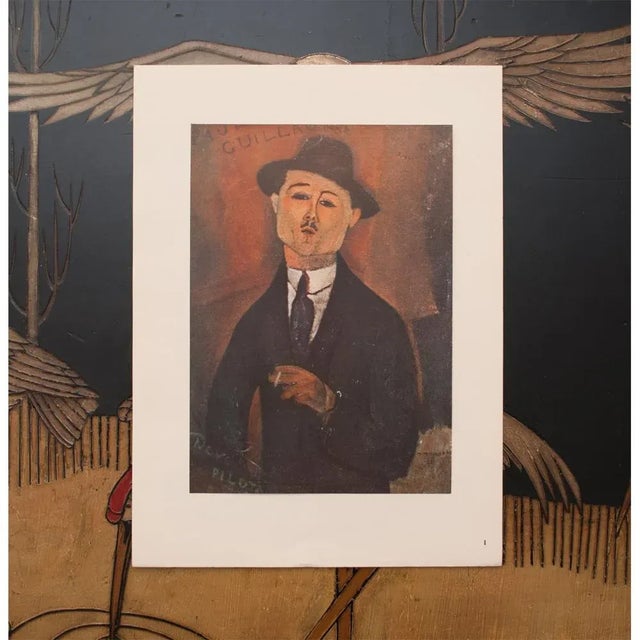 Portraiture 1947 After Amedeo Modigliani "Portrait of Paul Guillaume", First Edition Parisian Lithograph For Sale - Image 3 of 8