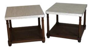 1960s John Stuart Inc. Grand Rapids New York End Tables - a Pair