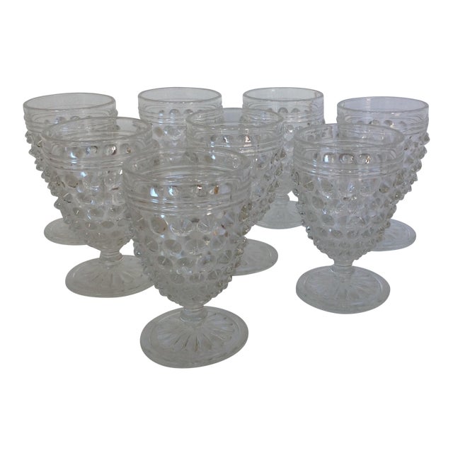 Hobnail Crystal Aperitif or Cordial Glasses Set of 8 Chairish