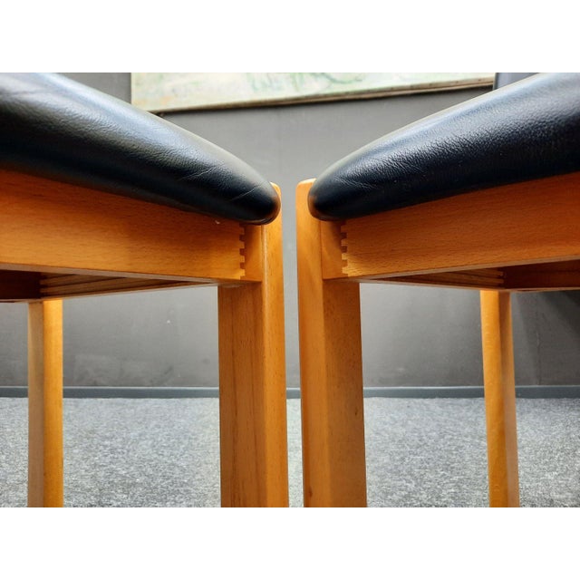 Mid-Century Beechwood and Leather Chairs from Wilde + Spieth, 1970s, Set of 4 For Sale - Image 13 of 15