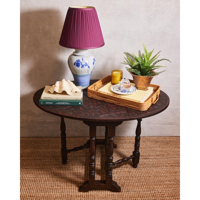 Early 19th Century Hand Carved Drop Leaf Accent Table For Sale - Image 15 of 17