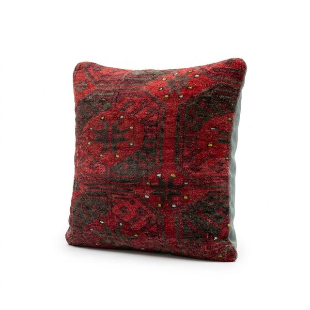 Mid-Century Modern Anatolian Rug Pillow Cover 20'' X 20'' For Sale - Image 3 of 4