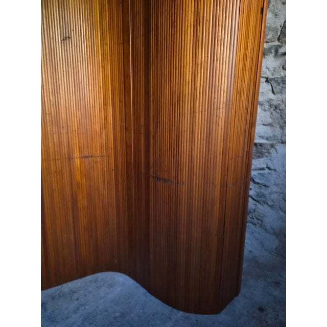 Brown Pitch Pine Room Divider Screen, 1920s For Sale - Image 8 of 18