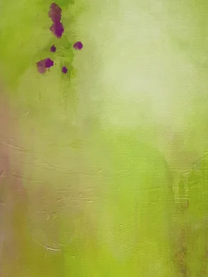 KR Moehr Abstract Modern Art Print "Fortuitous in Chartreuse" Limited Edition in Lime Green