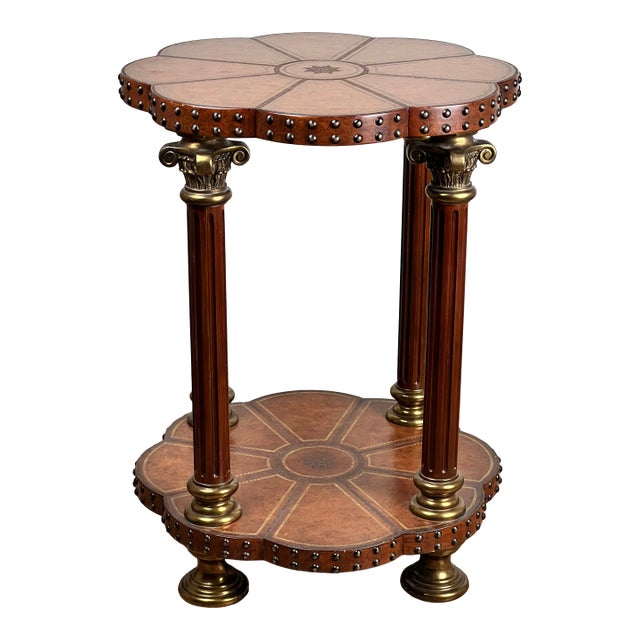 Vintage Maitland-Smith Leather-Clad Occasional Table For Sale