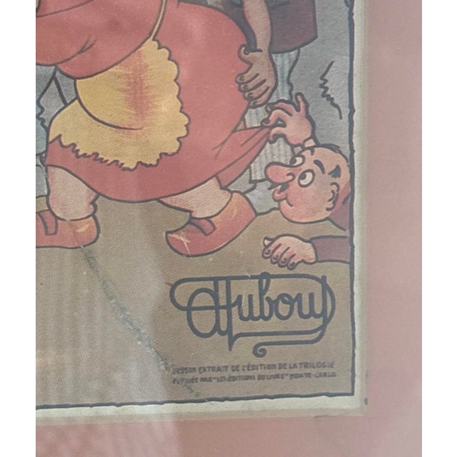 1950 Original French Lithograph Fanny by Albert Dubout, Framed For Sale - Image 12 of 12