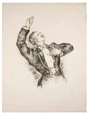 Luc-Albert Moreau, Elegant Man, Early 20th Century, Lithograph