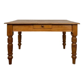 20th Century Pine Farmhouse Dining Table For Sale