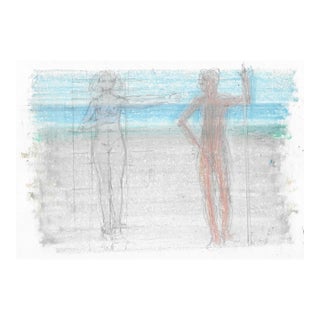 1980s Peter Reid Figural Pastel For Sale