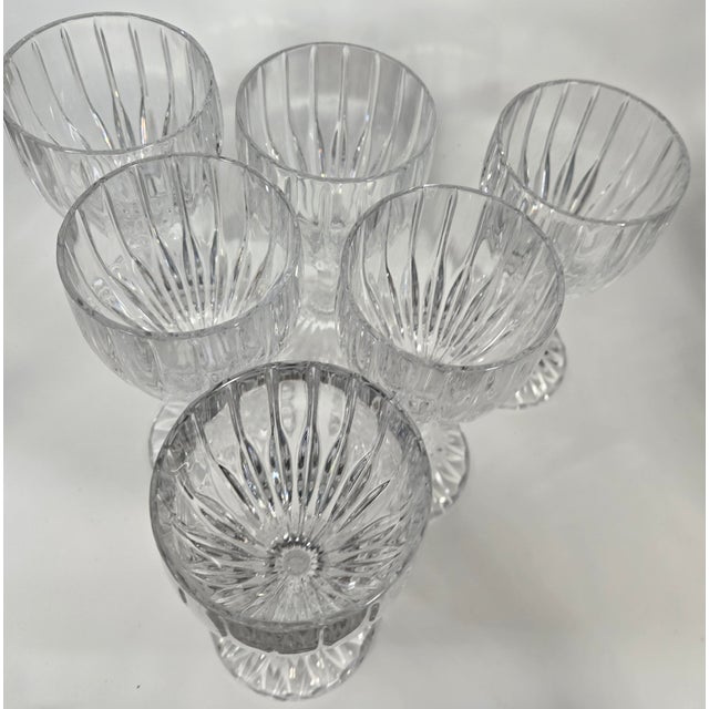 Late 20th Century Hollywood Regency Crystal Goblets- Set of Six For Sale - Image 13 of 16