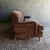 Modern English Sofa in Chestnut Brown in Faux Velvet Mohair With Down Cushion For Sale - Image 4 of 8