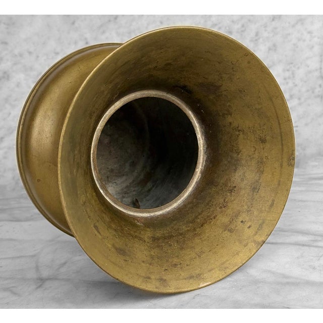 Vintage English Traditional Brass Tobacco Porch Spittoon For Sale - Image 11 of 12