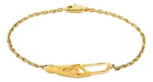 Carrera Y Carrera 18k Yellow Gold Man Long Bar Rope Chain Bracelet