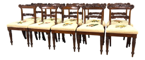 Regency Rosewood Dining Chairs, 1825, Set of 10