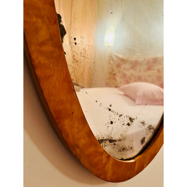 Biedermeier Biedemeier Oval Mirror For Sale - Image 3 of 5