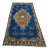 1960s Vintage Blue Turkish Oushak Area Rug - 4′ × 9′3″ For Sale