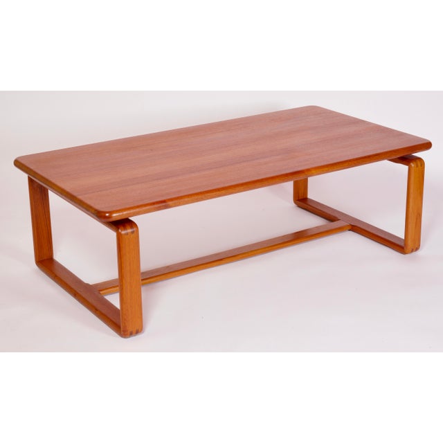 Mid 20th Century Mid Century Solid Teak Coffee Table by K.d. Furniture For Sale - Image 5 of 10