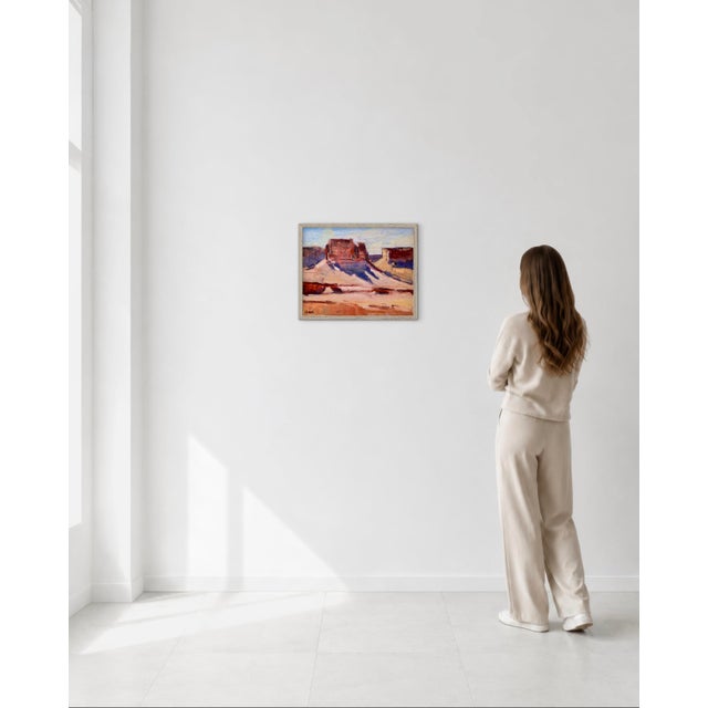 Southwestern Adobe Shadows - Desertscape Oil Painting Landscape For Sale - Image 9 of 12