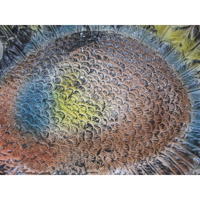 Traditional Vintage Bresolin Italy Hand Painted Thanksgiving Turkey Platter For Sale - Image 3 of 11