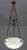 Art Deco 1950s French Art Deco White Alabaster Pendant Light With Dark Veining For Sale - Image 3 of 16