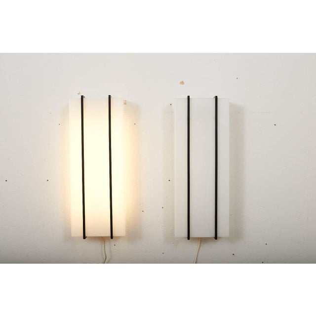 Wall Lamps with Metal Holder and Black Metal Trim, Set of 2 For Sale - Image 11 of 16