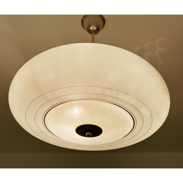 Art Deco Pendant Light in Ivory Glass, 1930s For Sale - Image 13 of 18