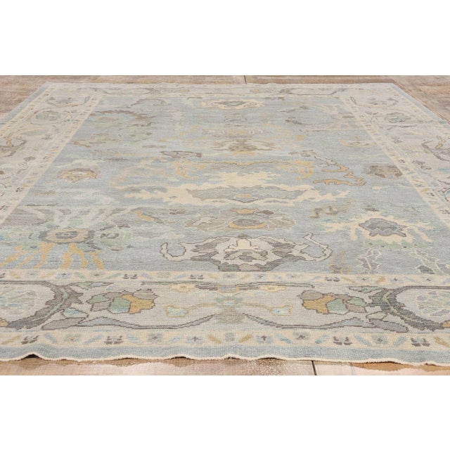 Vintage Modern Turkish Oushak Rug - 09'02 X 12'05 For Sale - Image 9 of 10