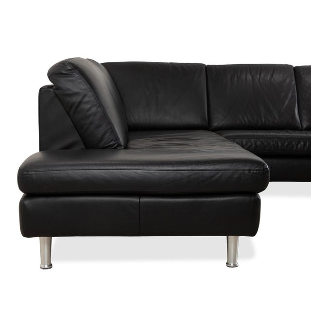 Black Leather Corner Sofa from Willi Schillig For Sale - Image 12 of 16