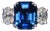 Gia Certified Natural 5.11cts VVS F Diamond Royal Blue Sapphire 950 Platinum 3 Stone Ring, Size 6.75 For Sale